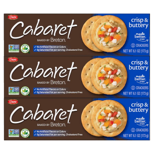 Breton Crackers, Cabaret Crisp and Buttery, Pack of 3 January 09/2026