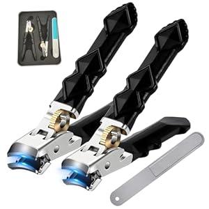 Fanyil Orthoclip, New Orthoclip Toe Nail Clippers, 180° Wide Jaw Thick Toenail Clippers, Wide Jaw Opening Nail Clippers, Ultra Sharp Slanted Nail Clippers with Long Handle