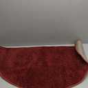 RSM RUGS Half Moon Semi Circle Floor Rugs Rug Carpet Mat Cheap (Burgundy)