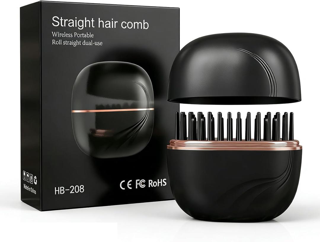 Mini Hair Straightener,USB Charge Hair Straightener Travel,3Speed Temperature Control,Mini Portable Straightener for Women,Girls Home & Travel (Black)