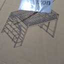 KEIKI Full Size Loft Bed with Movable Desk, Storage Shelf, Storage Stairs, Wood Bedframe, Espresso