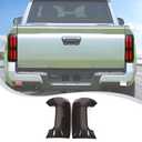 Rear Tail Light Cover Tail Lamp Shell Shade Guard Trim Frame Compatible with Toyota Tacoma 2024 2025,ABS Car Taillight Protective Shell Bezels Smoke Black Taillight Shell Accessories , 1 pack