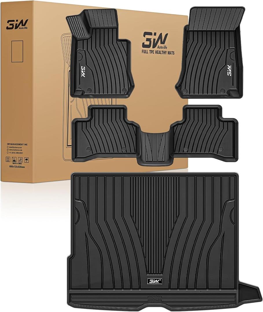 3W Floor Mats & Cargo Liner Fit for Mercedes Benz GLC 2016-2022