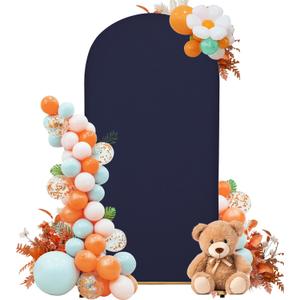 7.2FT Wedding Arch Cover  Stretchy Spandex Fabric Backdrop for Arch Stand  Ideal for Wedding Ceremony, Birthday Party, Baby Shower & Photo Booth Decoration (Dark Blue)