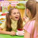 Funnymoom 100 Pack 2oz Mini Dessert Cups with Spoons Small Clear Plastic Dessert Parfait Cup Square Appetizer Pudding Cups Round Goblet Shooters for Pudding Fruit Yogurt Ice Cream Mousse (Pink)