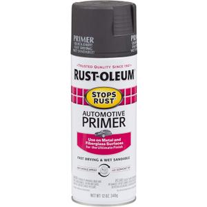 Rust-Oleum 2089830 Stops Rust Automotive Primer Spray, 12 oz, Flat Dark Gray