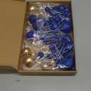 NACHLYNN 80 Pcs Cake Balls Decorations Mini Balloon Cake Topper Balls Foam Cupcake Toppers Balls for Cake Decorating Birthday Parties Weddings Anniversary (Glitter Royal Blue Gold)