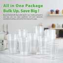 Lilymicky 1000 PACK 9 oz Clear Plastic Cups, 9 Ounce Disposable Drinking Cups for Birthday Parties, Picnics, Ceremonies, and any Events