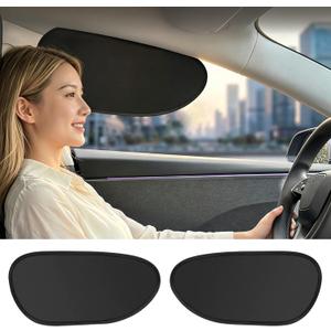 Foldable Car Window Shades - 2 Pack for Driver & Passenger Side | Blackout Static Cling | Blocks UVA/UVB & Glare | Easy On/Off | for Daily Driving & Travel