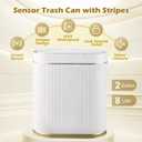 SYNCVIBE Bathroom Trash Can with Lid Automatic 2 Gallon Motion Sensor Garbage Bin, 7.5 Liter Smart Trash Bin Bathroom Decor, Plastic Garbage Can, Narrow Trash Can for Bedroom, Office, Living Room