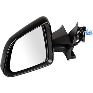 Astra Depot Auto Side Mirror Assembly w/Anti Glare Mirror Car Electric Adjustment Folding Heating Lens, Skull Mirror Cover Cap Included Compatible for 2020-23 Tesla Model Y (Glossy Black, LEFT)