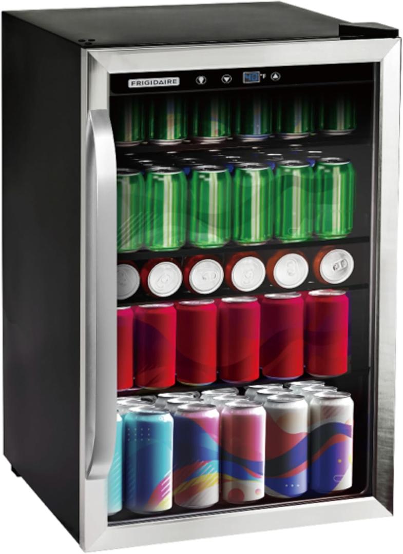 Frigidaire EFMIS155 Beverage Refrigerator, 126 Cans-Full Stainless Steel