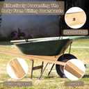 WILLBOND Wheel Barrow Handles Wood Replacement 59'' Wheelbarrow Handles Kit with 2 Wheelbarrow Wedge Heavy Duty Wood with Tough Seal Coat and Pre Drilled Holes for Wheelbarrows, Easy Install