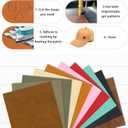 10 Pcs Laserable Leatherette Sheets, 12.6 x 10.2 Inch Blank Leather for Laser Engraving 10 Colors Faux Leather Sheets for Hats, Cap, Keychain, DIY Projects, Engraver Leathers Material