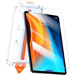 TORRAS for iPad mini 7 (A17 Pro) Screen Protector, iPad mini 6 Screen Protector, Military Grade Shatterproof, TOP 9H+ Tempered Glass, One-Pull Installation, Anti-Scratch, Bubble Free, HD Clarity