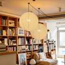 Linen Pendant Lamp Shade 2-pack White Round Hanging Lampshade, 20 inch