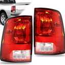 Tail Lights Compatible With Dodge Ram 1500 2500 3500 2009-2018 Brake Taillights Lamp Assembly Driver and Passenger Side Replace 55277415AD 55277414AE