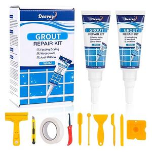 Deuvuo Tile Grout Repair Kit,12 Pcs White Grout Filler for Tile Floor, Grout Paint Pen Kit for Shower Bathroom Kitchen, Fast Drying Grout Sealer for Tile Joints and Gaps, Restore Grout Line