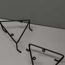 MyGift Matte Black Metal Triangular Coffee Mug Holder Wall Mount Display Rack Mug Organizer with 3 Hooks, Set of 4