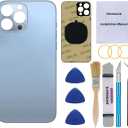 OEM Rear Cover Back Glass Replacement for iPhone 13 pro max 6.7 inch All Carriers with with Installment Manual and Professional Repair Tool Kits, Sierra Blue