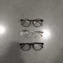 IBOANN Chic & Comfy Blue Light Glasses for Women - 3-Pack Round Frames, Screen-Ready Style with UV Protection Coating (*A1 Light Black & Leopard & Transparent)