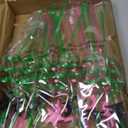 Baderke 24 Pcs Pink and Green Party Favors Plastic Wizard Drinking Straws Reusable Wizard Hat Star Straws for Halloween Witch and Princess Themed Birthday Party Decorations Supplies