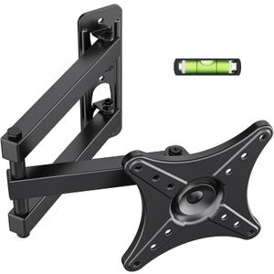 Full Motion TV Monitor Wall Mount Bracket for Most 13-32 Inch LED LCD Flat Curved Screen, 360 Rotation Swivel Tilt ExtensionAdjustable Articulating Arms, Max VESA 100x100mm up to 33lbs