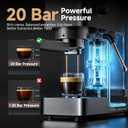 AAOBOSI Compact Espresso Machine, 20 Bar, Milk Frother, Latte & Cappuccino