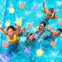12PCS Reusable Water Balloons Set - 6 Colors Silicone Refillable Splash Balls for Kids Outdoor Summer Activities, Pool Beach Water Games, Fast Self-Sealing Water Bomb Toys