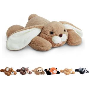 Niuniu Daddy 20" | 3.3 Pound Bunny Weighted Stuffed Animals for Kids Adults, Soft Rabbit Plush Animal Calming Toys for Sleeping, Cute Body Pillow for Presents Birthday Christmas Holiday Easter Gifts
