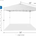 10x10 Pop Up Canopy,Event Tent One-Person Setup, Waterproof & UV-Blocking, Heavy-Duty Steel Frame, Wheeled Bag & Sandbags Outdoor Shade for Beach, Camping, Backyard, Tailgate (White)