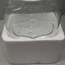 2 Gallon Drink Dispenser with StandGlass Beverage Dispenser With Wood Stand, 18/8 Stainless Steel Spigot and Labels Large Water Drink Dispensers for Parties, Lemonade,Juice, Tea