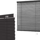 1" Aluminum Window Blinds Mini Blind 41" 36" 24" 16" 58" 72" 78" 60" 63" 67" 70" 80" 81" 82" 22" 30" 32" 34" 48" Wide Room Darkening & Privacy Blinds Cordless for Home Office Bathroom(Black)