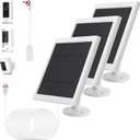 Solar Panel Outdoor for Ring Cameras (White 3P) Spotlight Cam Plus/Pro(Battery) Stick Up Cam/Pro Wireless Outdoor with 10FT/3M Long Cable Dustproof Waterproof