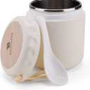 Insulated Food Container for Kids Adult 13.52 oz Set Soup Insulated Hot Food Containers for Lunch For School Office Picnic Travel (White)