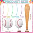 Ice Cream Drip Baseball Birthday Party Decorations Set Blue Pink Green Balloon Arch with Baseball Bat Balloons for Boys Girls Summer Birthday Sport Ice Cream Party Decorations