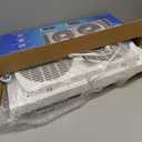 Comfort Zone Twin Window Fan with Reversible Airflow Control, 9 inch, Auto-Locking Expanders, 2 Speed Fan, Dual Fan, Exhaust, Airflow 9.84 ft/sec, Ideal for Home, Kitchen, Bedroom & Office, CZ319WT (White)