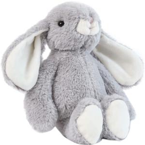DILLY DUDU Gray Bunny Rabbit Stuffed Animal Plush Toy Best Gifts 10-Inch