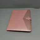 Toplive Padfolio 3 Ring Binder Organizer for Women, Business Portfolio for Women A4 Letter Size PU Leather Folder for Interview Conference Presentation, Rose Gold