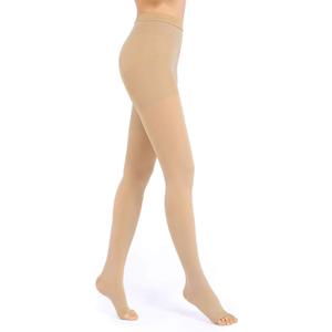 Medical Compression Pantyhose for Women & Men, 20-30mmHg Compression Stockings (Large)