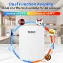 YASHE 10L Mini Fridge, 10 Liter/15 Cans Mini Fridge for Bedroom, 110V AC/ 12V DC Thermoelectric Cooler and Warmer, Portable Mini Fridge for Skincare, Makeup, Drink, Car, Office, Bedroom, Dorm, White
