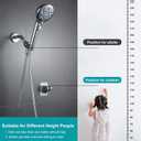 GwernKB Shower Head Holder Strong Adhesive No Drilling Wall Mount Adjustable Handheld Showerhead Bracket for RV Kids Bathroom Shower,Fix Firmly and Use Conveniently (Silver, 2)