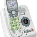 VTech CS6124 DECT 6.0 Cordless Phone with Answering System and Caller ID/Call Waiting, White with 1 Handset