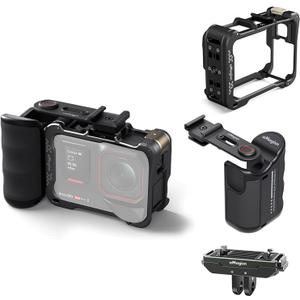 Xplorer Grip Kit Bundle(Camera Grip&Cage&Quicke Release Mount) for Insta360 Ace Pro 2/Ace Pro/Ace Extended Holder Mount with Adjustable Shutter Button (Model Bundling 1)