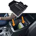 Center Console Organizer Compatible with Chevy Traverse 2018 2019 2020 2021 2022 2023 Accessories, Armrest Insert Tray Secondary Storage Box ABS, Black