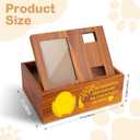 Pet Urns for Dog Cat Ashes, Wooden Dog Urn with Photo Frame, Cremation Urn Keepsake Memory Box with Small Collar Holder, Loss Pet Memorial Remembrance Gift, Vintage Color