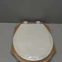 Bemis 500EC Durable Wood Toilet Seat with Easy Clean Hinges, Made in USA, Round, Biscuit