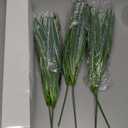 Hotop 6 Pcs Artificial Spider Plant Fake Greenery Plant Faux Chlorophytum Comosum Silk Greenery with White Edges for Indoor Outdoor Planter Home Office Decor 15.7 Inch Fake Hanging Grass Bush Decor