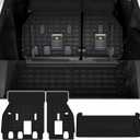 Cargo Mat with Backrest Protection for 2021-2025 2026 Toyota Sienna, TPE All Weather Protection Cargo Liner with Velcro Rear Seats Backrest car Accessories-Black