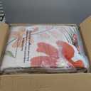 Lahome Floral Christmas Rugs for Living Room, Washable Christmas Rug 8x10 Under Bed Soft Xmas Tree Rug, Stain Resistance Large Carpets for Dining Room Office Home Decor, Beige/Multi